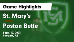 St. Mary's  vs Poston Butte  Game Highlights - Sept. 12, 2023