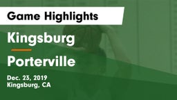 Kingsburg  vs Porterville  Game Highlights - Dec. 23, 2019