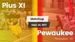Matchup: Pius XI  vs. Pewaukee  2017
