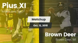 Matchup: Pius XI  vs. Brown Deer  2018