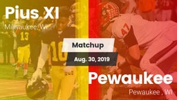 Matchup: Pius XI  vs. Pewaukee  2019