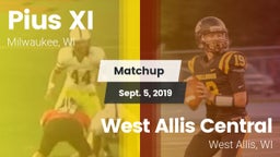 Matchup: Pius XI  vs. West Allis Central  2019