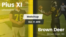 Matchup: Pius XI  vs. Brown Deer  2019