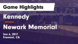 Kennedy  vs Newark Memorial  Game Highlights - Jan 6, 2017