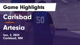 Carlsbad  vs Artesia  Game Highlights - Jan. 2, 2024