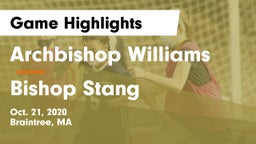 Archbishop Williams  vs Bishop Stang  Game Highlights - Oct. 21, 2020