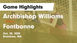 Archbishop Williams  vs Fontbonne Game Highlights - Oct. 30, 2020