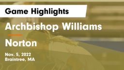 Archbishop Williams  vs Norton Game Highlights - Nov. 5, 2022