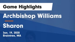 Archbishop Williams  vs Sharon  Game Highlights - Jan. 19, 2020