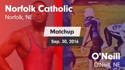 Matchup: Norfolk Catholic vs. O'Neill  2016