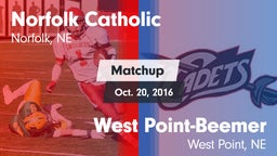 Matchup: Norfolk Catholic vs. West Point-Beemer  2016