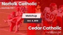 Matchup: Norfolk Catholic vs. Cedar Catholic  2019