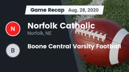Recap: Norfolk Catholic  vs. Boone Central Varsity Football 2020