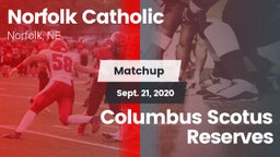 Matchup: Norfolk Catholic vs. Columbus Scotus Reserves 2020
