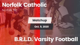 Matchup: Norfolk Catholic vs. B.R.L.D. Varsity Football 2020