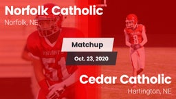 Matchup: Norfolk Catholic vs. Cedar Catholic  2020