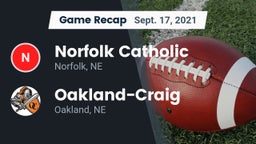 Recap: Norfolk Catholic  vs. Oakland-Craig  2021