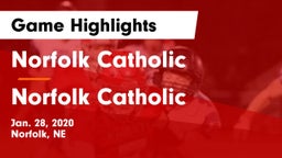 Norfolk Catholic  vs Norfolk Catholic  Game Highlights - Jan. 28, 2020