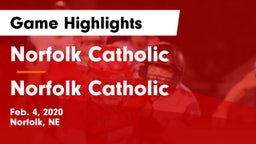 Norfolk Catholic  vs Norfolk Catholic  Game Highlights - Feb. 4, 2020