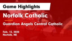 Norfolk Catholic  vs Guardian Angels Central Catholic Game Highlights - Feb. 13, 2020