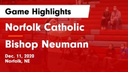 Norfolk Catholic  vs Bishop Neumann  Game Highlights - Dec. 11, 2020