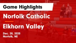 Norfolk Catholic  vs Elkhorn Valley  Game Highlights - Dec. 28, 2020