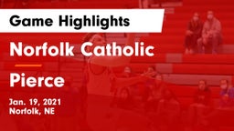 Norfolk Catholic  vs Pierce  Game Highlights - Jan. 19, 2021