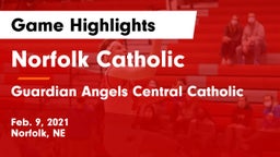 Norfolk Catholic  vs Guardian Angels Central Catholic Game Highlights - Feb. 9, 2021