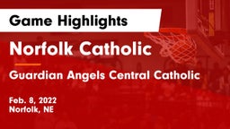 Norfolk Catholic  vs Guardian Angels Central Catholic Game Highlights - Feb. 8, 2022