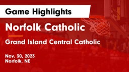 Norfolk Catholic  vs Grand Island Central Catholic Game Highlights - Nov. 30, 2023