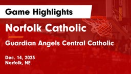 Norfolk Catholic  vs Guardian Angels Central Catholic Game Highlights - Dec. 14, 2023