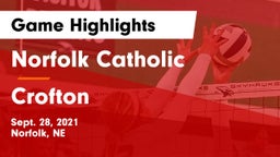 Norfolk Catholic  vs Crofton  Game Highlights - Sept. 28, 2021