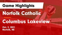 Norfolk Catholic  vs Columbus Lakeview  Game Highlights - Oct. 2, 2021