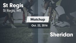 Matchup: St Regis vs. Sheridan  2016