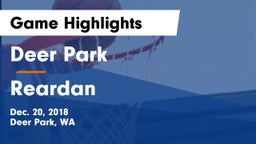 Deer Park  vs Reardan  Game Highlights - Dec. 20, 2018