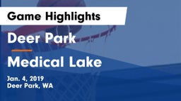 Deer Park  vs Medical Lake  Game Highlights - Jan. 4, 2019