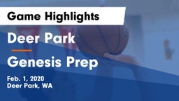 Deer Park  vs Genesis Prep Game Highlights - Feb. 1, 2020