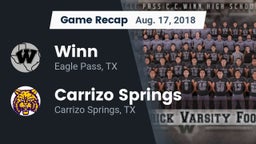 Recap: Winn  vs. Carrizo Springs  2018