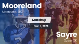 Matchup: Mooreland High vs. Sayre  2020