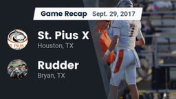 Recap: St. Pius X  vs. Rudder  2017