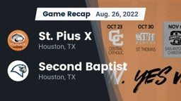 Recap: St. Pius X  vs. Second Baptist  2022