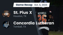 Recap: St. Pius X  vs. Concordia Lutheran  2023