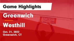 Greenwich  vs Westhill  Game Highlights - Oct. 21, 2022