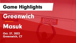 Greenwich  vs Masuk  Game Highlights - Oct. 27, 2022