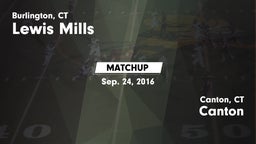 Matchup: Lewis Mills HS vs. Canton  2015