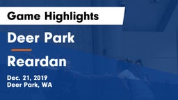 Deer Park  vs Reardan  Game Highlights - Dec. 21, 2019