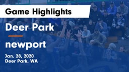 Deer Park  vs newport Game Highlights - Jan. 28, 2020