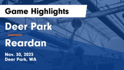 Deer Park  vs Reardan  Game Highlights - Nov. 30, 2023