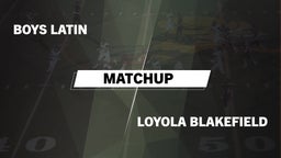 Matchup: Boys Latin High vs. Loyola Blakefield  2016