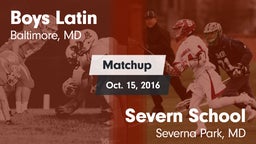 Matchup: Boys Latin High vs. Severn School 2016